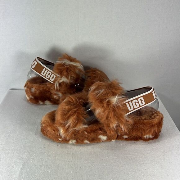 UGG Oh Yeah Spot Natural Slide Slippers Various - Picture 3 of 7